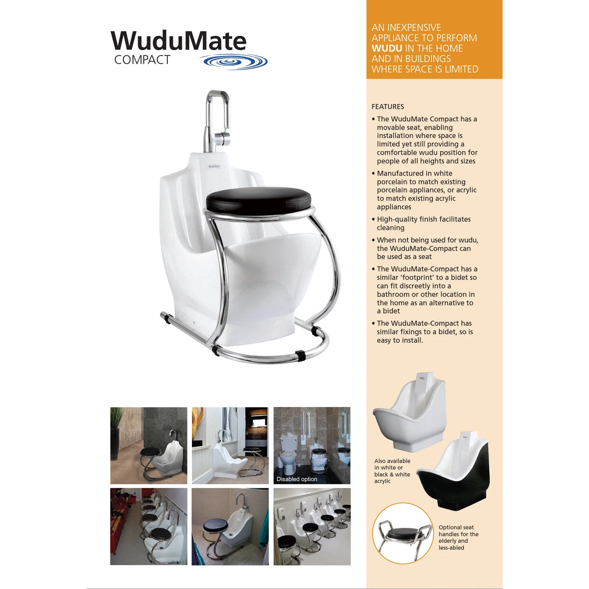 WuduMate Compact excl Tap